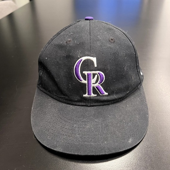 Oc Sports Other - MLB Colorado Rockies Baseball Hat Cap Youth Black Purple Adjustable Strap Back